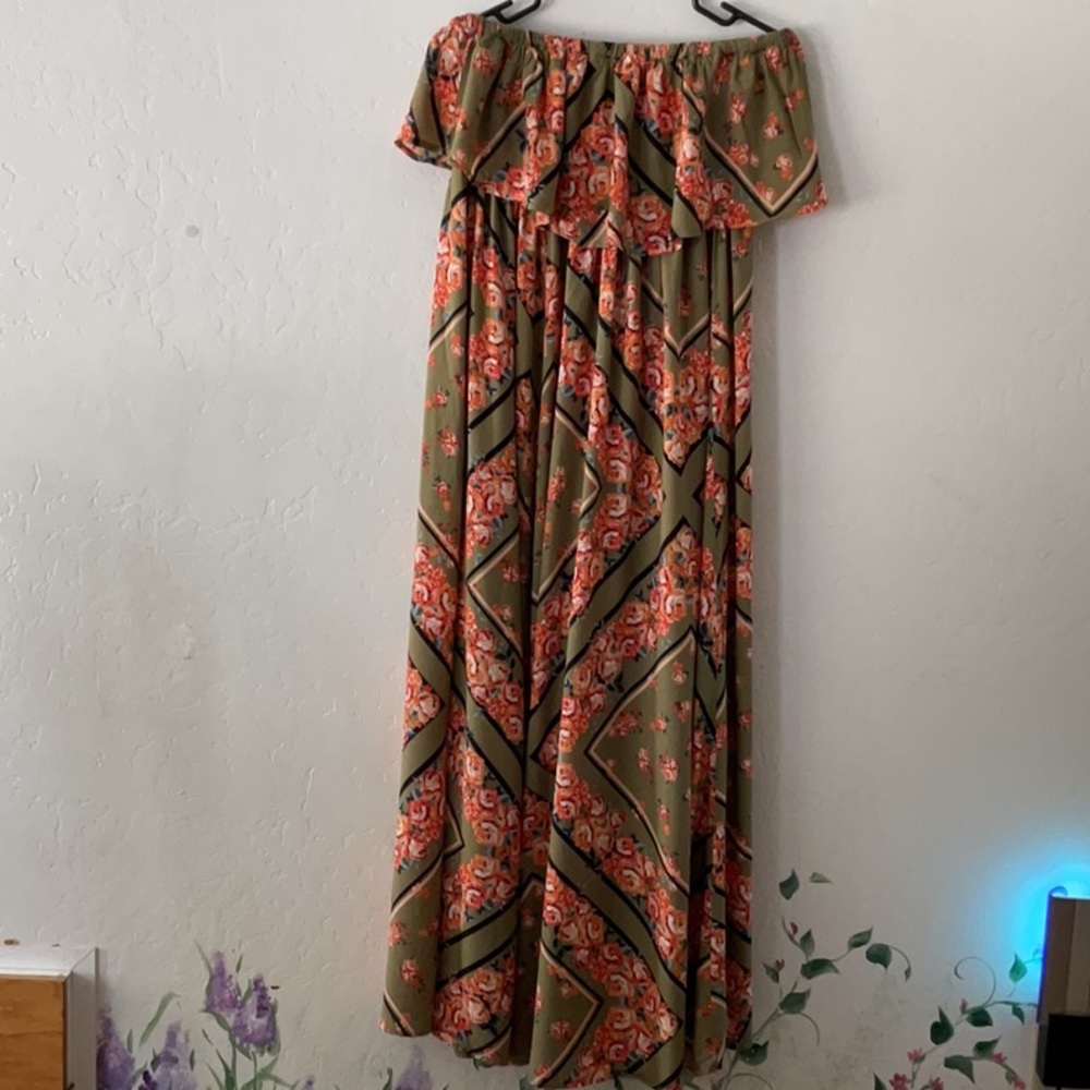 Torrid Strapless Smoked Bodice Maxi Dress Size 00